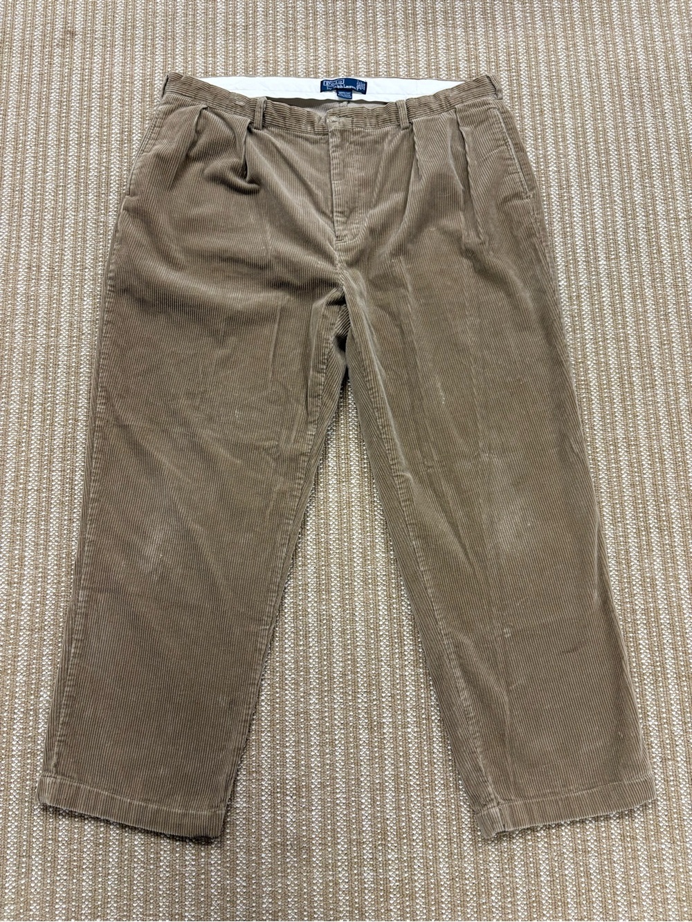 Vintage Y2K Polo Ralph Lauren Andrew Corduroy Pants Pleated Men’s Size 42/30